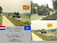 NATO-Übungen: Abmarsch aus dem Übungsgebiet zur Verladung nach Coesfeld - &quot;Firm Riposte&quot; 1985. Aufnahmeort: Coesfeld,Osterwicker Str.